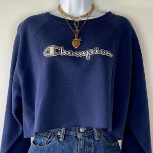 Champion Sweater Cropped Vintage Size XL